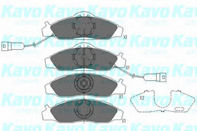 KAVO PARTS kbp7502 -  Комплект тормозных колодок, дисковый тормоз